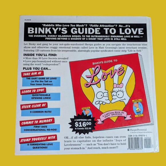 Binky’s Guide to Love – Matt Groening (HarperPerennial Hardcover, 1992) - Picture 3 of 5